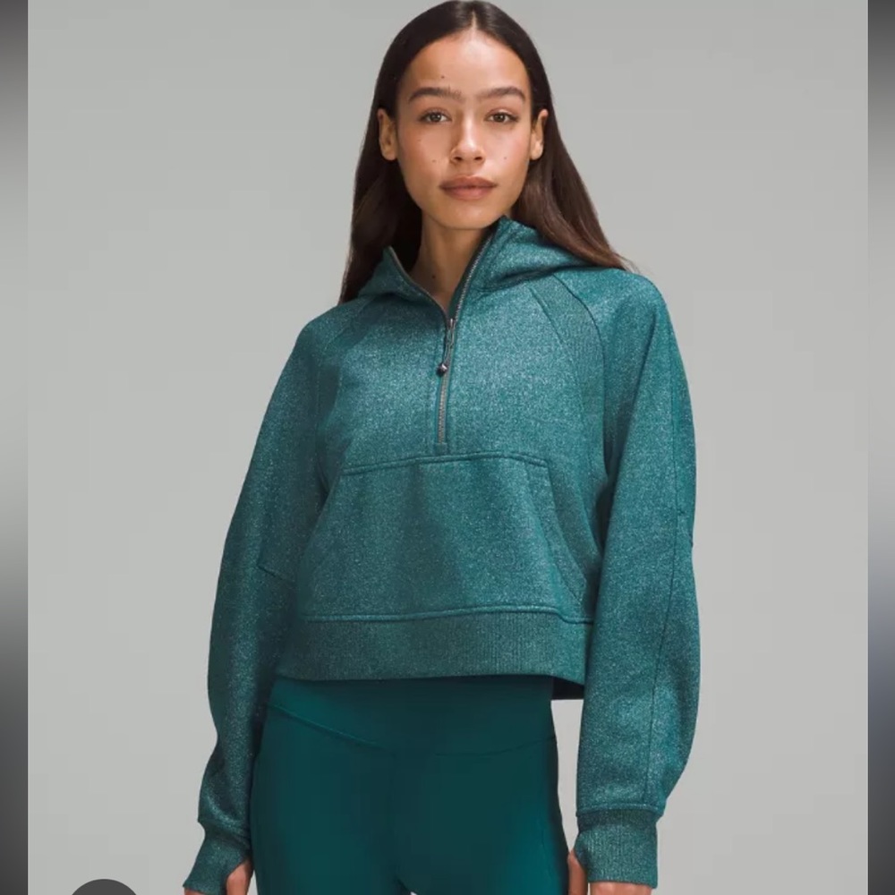 Green sparkly lululemon scuba